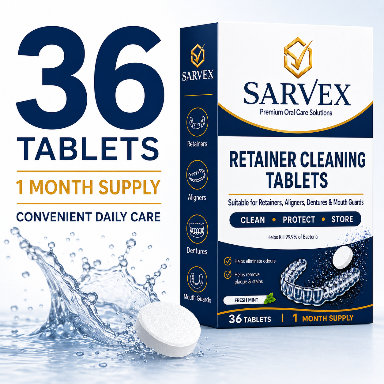 36 Retainer & Denture Cleaning Tablets