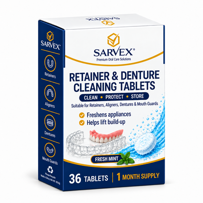 Sarvex Retainer & Denture Cleaning Tablets 36 pack – 1-month supply