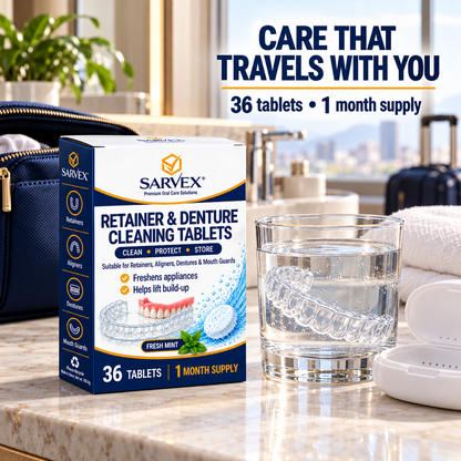 Travel-friendly Sarvex cleaning tablets – care that travels with you